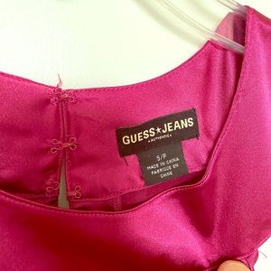 Dressy pink polyester top